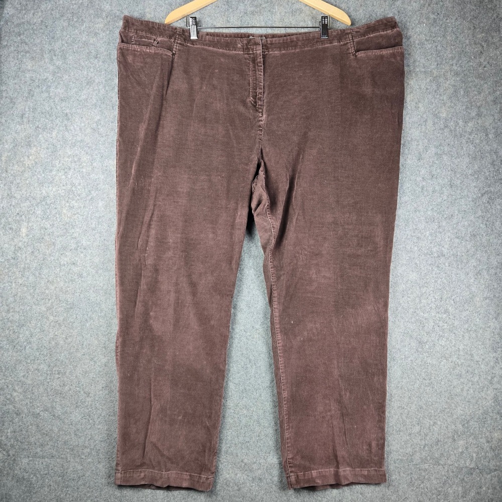 J. Jill Corduroy Pants Womens 28W Brown Straight Leg Stretch Casual Workwear